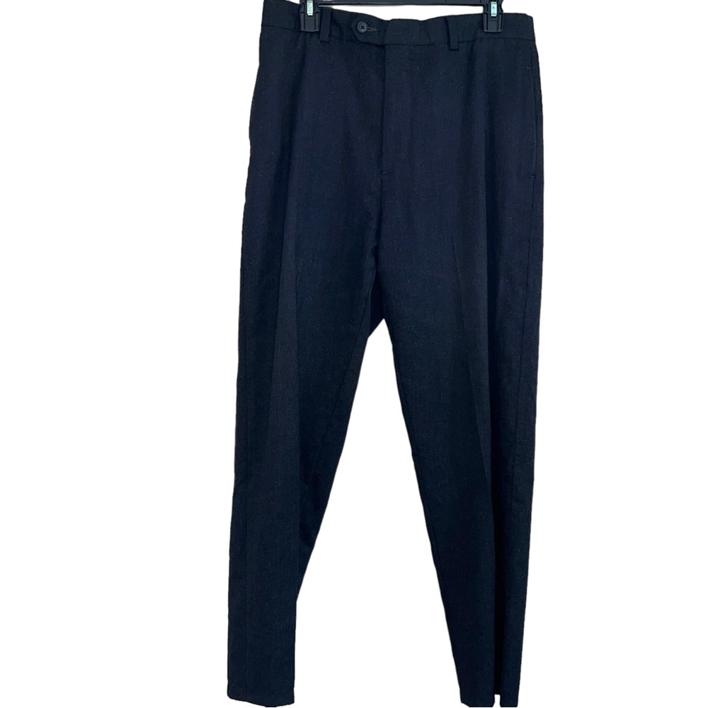 Alex Cannon Mens Size 33 x 30 Charcoal Wool Dress Pants